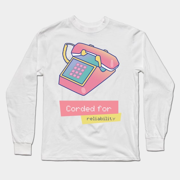 Telephone Long Sleeve T-Shirt by RetroRickshaw